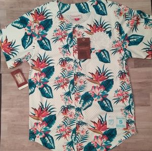 Toronto Raptors Mitchell and Ness Floral Shirt
